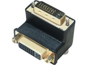 DTECH DVI Adapter 90 Degree DVI-I Female to DVI-D Male Right Angle Connector Converter Installed in Little Space 1080P Digital Video for Computer Monitor PC Older Projector TV DTECH DVI Adapter 90 Degree DVI-I Female to DVI-D Male Right Angle Connector Converter Installed in Little Space 1080P Digital Video for Computer Monitor PC Older Projector TV