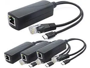 ANVISION 4-Pack 5V PoE Splitter, 48V to 5V 2.4A Adapter with Micro USB Plug, IEEE 802.3af Compliant, for IP Camera, Tablets, Dropcam or Raspberry Pi and More, AV-PS05-1 ANVISION 4-Pack 5V PoE Splitter, 48V to 5V 2.4A Adapter with Micro USB Plug, IEEE 802.3af Compliant, for IP Camera, Tablets, Dropcam or Raspberry Pi and More, AV-PS05-1