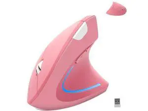 Wireless Mouse Ergonomic Vertical Ergo High Presion Optical Lightweight Cordless LED Light Large Cute Wireless Mouse for Laptop Computer Mac Office Girl Boy Adults Gift , 800/1200/1600 DPI, 6 Buttons Wireless Mouse Ergonomic Vertical Ergo High Presion Optical Lightweight Cordless LED Light Large Cute Wireless Mouse for Laptop Computer Mac Office Girl Boy Adults Gift , 800/1200/1600 DPI, 6 Buttons