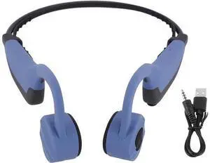Bone Conduction Headphones, Ti Alloy Frame 16G Memory Ipx8 Water Proof Comfortable Clear Sound Quality Wireless Bluetooth Sport Headphones with Band for Swimming Diving (Blue) Bone Conduction Headphones, Ti Alloy Frame 16G Memory Ipx8 Water Proof Comfortable Clear Sound Quality Wireless Bluetooth Sport Headphones with Band for Swimming Diving (Blue)