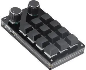 12Key Mechanical Gaming Keypad with 2 Knobs, Programming Macro Keys OSU Gaming Keyboard, DIY USB Mini Keypad for Computer Universal 12Key Mechanical Gaming Keypad with 2 Knobs, Programming Macro Keys OSU Gaming Keyboard, DIY USB Mini Keypad for Computer Universal