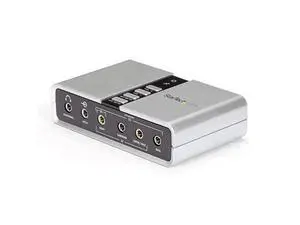 com 7.1 USB Sound Card - External Sound Card for Laptop with SPDIF Digital Audio - Sound Card for PC - Silver (ICUSBAUDIO7D) com 7.1 USB Sound Card - External Sound Card for Laptop with SPDIF Digital Audio - Sound Card for PC - Silver (ICUSBAUDIO7D)