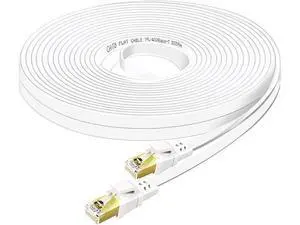 Cat8 Ethernet Cable 100FT, High Speed Outdoor and Indoor Available Cat8 Network Cable - 40Gbps, 2000Mhz, Gold Plated RJ45 Connector - 30M Cat8 Ethernet Cable 100FT, High Speed Outdoor and Indoor Available Cat8 Network Cable - 40Gbps, 2000Mhz, Gold Plated RJ45 Connector - 30M