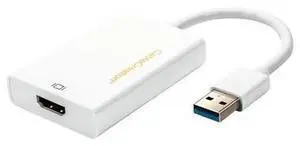 USB HDMI Adapter with DisplayLink Chip, USB 3.0 to HDMI External Display Graphics Adapter Compatible with Windows 10/8.1/8/7 and MacOS, White USB HDMI Adapter with DisplayLink Chip, USB 3.0 to HDMI External Display Graphics Adapter Compatible with Windows 10/8.1/8/7 and MacOS, White
