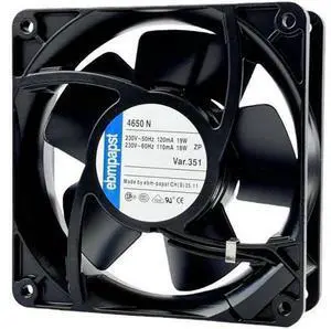 for ebmpapst Cooling Fan 4650N, All Metal High Temperature Resistant Axial Cooling Fan 2-Pin 120x120x38mm AC 230V 50/60Hz 0.12A for ebmpapst Cooling Fan 4650N, All Metal High Temperature Resistant Axial Cooling Fan 2-Pin 120x120x38mm AC 230V 50/60Hz 0.12A