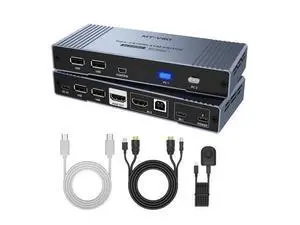 MT-VIKI 4K Hybrid Type USB C HDMI KVM Switch 2 Port, 4K@60Hz for Apple MacBook & Desktop PC + 65W PD+ Cables MT-VIKI 4K Hybrid Type USB C HDMI KVM Switch 2 Port, 4K@60Hz for Apple MacBook & Desktop PC + 65W PD+ Cables