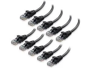 JAENFONG CAT6 Ethernet Cable LAN Network RJ45 Internet Patch Cord 10Pack Black 30ft Bare Copper 30 ft. JAENFONG CAT6 Ethernet Cable LAN Network RJ45 Internet Patch Cord 10Pack Black 30ft Bare Copper 30 ft.