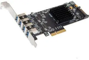 Vszerda USB 3.1 Gen 2 10 Gbps 4 Port Type-A PCI-e 3.0 x4 ASMedia ASM3142 Controller,SI-PEX20233 Vszerda USB 3.1 Gen 2 10 Gbps 4 Port Type-A PCI-e 3.0 x4 ASMedia ASM3142 Controller,SI-PEX20233