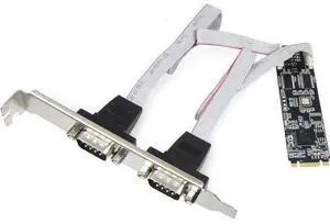 2 Port RS-232 DB9 Serial M.2 B+M Key Controller Card SI-ADA15069 2 Port RS-232 DB9 Serial M.2 B+M Key Controller Card SI-ADA15069