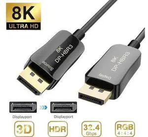 DisplayPort to Displayport Cable , DP to DP Cable 1.4 Gold-Plated Ultra High Speed DisplayPort Cord, 8K@60Hz 4K@144Hz for Laptop PC Projector TV etc- Gaming Monitor DP Cable- 100 ft. DisplayPort to Displayport Cable , DP to DP Cable 1.4 Gold-Plated Ultra High Speed DisplayPort Cord, 8K@60Hz 4K@144Hz for Laptop PC Projector TV etc- Gaming Monitor DP Cable- 100 ft.