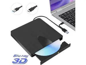 Vszerda External Blu Ray Drive, USB 3.0 and Type-C Blu Ray Burner Portable Blu Ray DVD/CD/BD Player, 3D Optical Bluray Drive Compatible with Windows XP/7/8/10/11 MacOS for Mac-Book Laptop Desktop PC Vszerda External Blu Ray Drive, USB 3.0 and Type-C Blu Ray Burner Portable Blu Ray DVD/CD/BD Player, 3D Optical Bluray Drive Compatible with Windows XP/7/8/10/11 MacOS for Mac-Book Laptop Desktop PC
