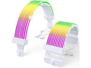 JAENFONG RGB 12VHPWR Cable Set,ARGB PSU Cable Extension of Soft LED Strip Include 24Pin Motherboard,16 Pin GPU Power Supply Cables,for RTX 40 50 Series PC Custom,Male to Female JAENFONG RGB 12VHPWR Cable Set,ARGB PSU Cable Extension of Soft LED Strip Include 24Pin Motherboard,16 Pin GPU Power Supply Cables,for RTX 40 50 Series PC Custom,Male to Female