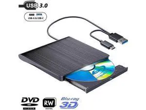 Vszerda External Bluray DVD Drive,USB 3.0 and Type-C Portable 3D Blu-ray DVD Writer Burner, Slim Optical Blu Ray CD DVD Drive Writer Suitable for Windows XP/7/8/10/11 MacOS for PC,Laptop,Desktop, Mac Vszerda External Bluray DVD Drive,USB 3.0 and Type-C Portable 3D Blu-ray DVD Writer Burner, Slim Optical Blu Ray CD DVD Drive Writer Suitable for Windows XP/7/8/10/11 MacOS for PC,Laptop,Desktop, Mac