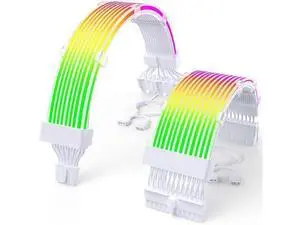 Vszerda RGB 12VHPWR Cable Set,ARGB PSU Cable Extension of Soft LED Strip Include 24Pin Motherboard,16 Pin to 3×8 Pin GPU Power Supply Cables for PC Custom Vszerda RGB 12VHPWR Cable Set,ARGB PSU Cable Extension of Soft LED Strip Include 24Pin Motherboard,16 Pin to 3×8 Pin GPU Power Supply Cables for PC Custom