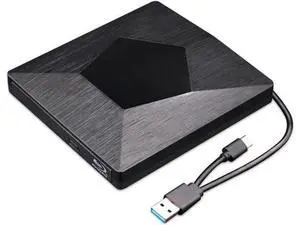 JAENFONG External 3D Blu Ray DVD Drive Burner, Wihool Ultra Slim USB 3.0 and Type-C Blu Ray BD CD DVD Burner Player Writer Reader Disk for Mac OS, Windows xp/7/8/10, Laptop PC (Black) JAENFONG External 3D Blu Ray DVD Drive Burner, Wihool Ultra Slim USB 3.0 and Type-C Blu Ray BD CD DVD Burner Player Writer Reader Disk for Mac OS, Windows xp/7/8/10, Laptop PC (Black)