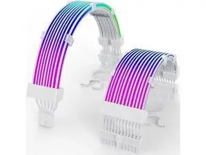 Vszerda RGB 12VHPWR Cable Set,ARGB PSU Extension of Soft LED Strip Include 24Pin ATX,16 Pin to 2×8 Pin GPU Power Supply Cables for RTX 5090 5080 4080 PC Custom Vszerda RGB 12VHPWR Cable Set,ARGB PSU Extension of Soft LED Strip Include 24Pin ATX,16 Pin to 2×8 Pin GPU Power Supply Cables for RTX 5090 5080 4080 PC Custom