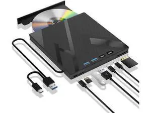 Vszerda 7 in 1 External Blu Ray Drive, External Blueray/DVD Drive for PC with SD/TF Port Blu Ray Burner, Support 100G Disc R/W for PC External Blu Ray Drive for Windows Linux MacOS Laptop Desktop Vszerda 7 in 1 External Blu Ray Drive, External Blueray/DVD Drive for PC with SD/TF Port Blu Ray Burner, Support 100G Disc R/W for PC External Blu Ray Drive for Windows Linux MacOS Laptop Desktop