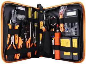 Vszerda Network Tool Kit Set of 17 Ethernet Cable Crimper Punch Down Tool RJ45 Crimp Tool Kit 8P8C 4P4C 6P6C Connectors RJ45 RJ11 Lan Cat5 Cat6 Cable Tester Vszerda Network Tool Kit Set of 17 Ethernet Cable Crimper Punch Down Tool RJ45 Crimp Tool Kit 8P8C 4P4C 6P6C Connectors RJ45 RJ11 Lan Cat5 Cat6 Cable Tester