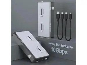 Vszerda 10Gbps Dual-Bay NVMe M.2 Duplicator Docking Station Offline Clone USB C to NVME SSD Enclosure for M Key NVMe PCIe 2242 2260 2280 22110 M.2 SSDs (NVMe Docking Station Tool-Free Dual-Bay) Vszerda 10Gbps Dual-Bay NVMe M.2 Duplicator Docking Station Offline Clone USB C to NVME SSD Enclosure for M Key NVMe PCIe 2242 2260 2280 22110 M.2 SSDs (NVMe Docking Station Tool-Free Dual-Bay)