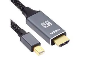 Mini DisplayPort 1.4 Source to HDMI 2.0 Display 8K 60hz UHD 4K MINI-DP to HDMI Male Monitor Cable (180cm) DP-021-8K Mini DisplayPort 1.4 Source to HDMI 2.0 Display 8K 60hz UHD 4K MINI-DP to HDMI Male Monitor Cable (180cm) DP-021-8K