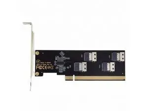 Four Slimline SFF-8654 4X 4 NVME to PCIE Express 3.0 4.0 Raid Card VROC Raid0 Hyper Adapter SA-016-4P Four Slimline SFF-8654 4X 4 NVME to PCIE Express 3.0 4.0 Raid Card VROC Raid0 Hyper Adapter SA-016-4P