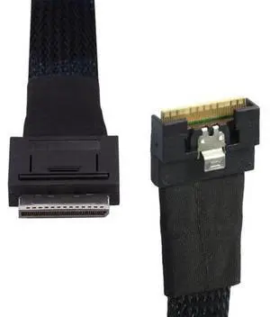Oculink PCIe PCI-Express SFF-8611 8i to SFF-8654 8i 8x Slimline SSD Data Active Cable 50cm Oculink PCIe PCI-Express SFF-8611 8i to SFF-8654 8i 8x Slimline SSD Data Active Cable 50cm