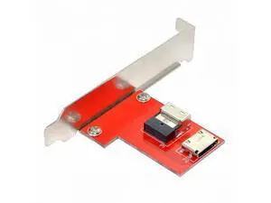 PCI-Express 4.0 Slimline SAS SFF-8654 to Oculink SFF-8611 SFF-8612 PCBA Female Adapter With Bracket SF-043 PCI-Express 4.0 Slimline SAS SFF-8654 to Oculink SFF-8611 SFF-8612 PCBA Female Adapter With Bracket SF-043