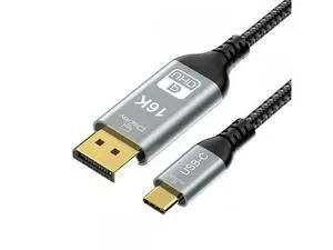 16K 8K USB4 USB5.0 Type-C USB-C Source to DisplayPort DP Displays Male HDTV Cable for Laptop Monitor 2.0m UC-018-D16K 16K 8K USB4 USB5.0 Type-C USB-C Source to DisplayPort DP Displays Male HDTV Cable for Laptop Monitor 2.0m UC-018-D16K