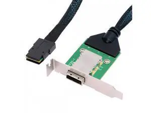 Internal Mini SAS SFF-8087 Male to External SFF-8088 Female Extension Cable PCBA With Low Profile Bracket SF-083-36PIN Internal Mini SAS SFF-8087 Male to External SFF-8088 Female Extension Cable PCBA With Low Profile Bracket SF-083-36PIN