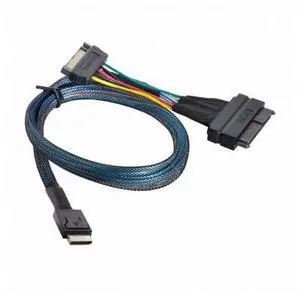 Oculink SFF-8611 to U.2 U.3 SFF-8639 NVME PCIe PCI-Express SSD Cable for Mainboard SSD SF-017 Oculink SFF-8611 to U.2 U.3 SFF-8639 NVME PCIe PCI-Express SSD Cable for Mainboard SSD SF-017