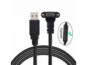 Down Up Angled USB 3.1 Type-C Dual Screw Locking to USB3.0 Data GL3523 Extender Cable 90 Degree for Camera Link (8 Meters) UC-128-8.0M F Down Up Angled USB 3.1 Type-C Dual Screw Locking to USB3.0 Data GL3523 Extender Cable 90 Degree for Camera Link (8 Meters) UC-128-8.0M F
