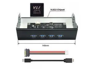 10Gbps USB 3.1 Type-A HUB 4 Ports Front Panel to Motherboard Type-E Connector Cable 10Gbps for 5.25" CD-ROM Bay Tray U3-032-AF 10Gbps USB 3.1 Type-A HUB 4 Ports Front Panel to Motherboard Type-E Connector Cable 10Gbps for 5.25" CD-ROM Bay Tray U3-032-AF