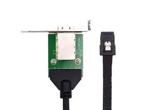 Internal Mini SAS SFF-8087 Male to External SFF-8088 Female Extension Cable PCBA With Low Profile Bracket Internal Mini SAS SFF-8087 Male to External SFF-8088 Female Extension Cable PCBA With Low Profile Bracket