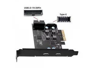 10Gbps Type-E USB 3.1 Front Panel Socket & USB3.0 19Pin/20Pin & Dual Type-C USB-C to PCI-E Express Card Adapter ASM3142 VL822 UC-083-4P 10Gbps Type-E USB 3.1 Front Panel Socket & USB3.0 19Pin/20Pin & Dual Type-C USB-C to PCI-E Express Card Adapter ASM3142 VL822 UC-083-4P