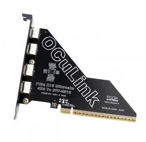 PCI-Express 4.0 PCIE 16x Detachable to Four Oculink SFF-8612 SFF-8611 External VROC Raid0 Adapter for U.2 SSD eGPU External Graphics Card Dock SF-057-OC06 PCI-Express 4.0 PCIE 16x Detachable to Four Oculink SFF-8612 SFF-8611 External VROC Raid0 Adapter for U.2 SSD eGPU External Graphics Card Dock SF-057-OC06