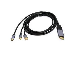 Reversed HDMI 4K Source to Type C USB-C Touch Screen Displays Male HDTV Cable for Laptop Monitor 2.0m Reversed HDMI 4K Source to Type C USB-C Touch Screen Displays Male HDTV Cable for Laptop Monitor 2.0m