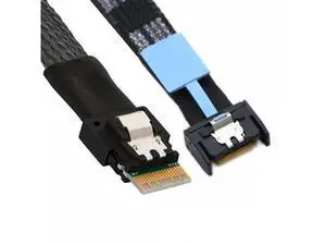 PCI-E 5.0 Mini Cool Edge IO MCIO PCI-E 4i 38Pin Male to SFF-8654 Slimline 4X Extender Cable 50cm PCI-E 5.0 Mini Cool Edge IO MCIO PCI-E 4i 38Pin Male to SFF-8654 Slimline 4X Extender Cable 50cm