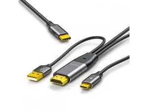 Reversed HDMI 4K Source to Type-C USB-C Touch Screen Displays Male HDTV Cable for Laptop Monitor (2.0m) UC-129-HDU Reversed HDMI 4K Source to Type-C USB-C Touch Screen Displays Male HDTV Cable for Laptop Monitor (2.0m) UC-129-HDU