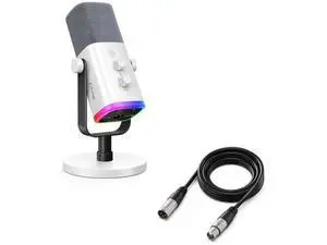 wusu Gaming Microphone Bundle with XLR Cable, Computer USB RGB Mic for Streaming,Microphone Audio Cable Set,XLR Male to Female Cord,Compatible with XLR Microphone for Recording Podcast(AM8W+L9) wusu Gaming Microphone Bundle with XLR Cable, Computer USB RGB Mic for Streaming,Microphone Audio Cable Set,XLR Male to Female Cord,Compatible with XLR Microphone for Recording Podcast(AM8W+L9)