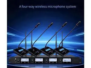 Conference wireless microphone - one for the left, one for the right, two for the front, four for the side, a swivel neck tube with U-shaped frequency modulation wireless microphone, and a head-mounte Conference wireless microphone - one for the left, one for the right, two for the front, four for the side, a swivel neck tube with U-shaped frequency modulation wireless microphone, and a head-mounte