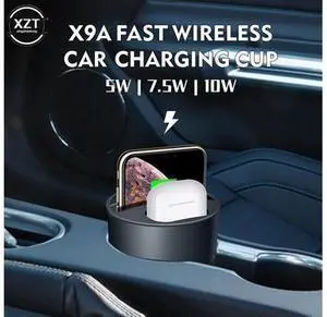 Fast Wireless Car Charger Cup for iPhone XsMax/Xr/8 2 USB Charges Port 5V/2A Car Charging for Qi Wireless Charger For Samsung Fast Wireless Car Charger Cup for iPhone XsMax/Xr/8 2 USB Charges Port 5V/2A Car Charging for Qi Wireless Charger For Samsung