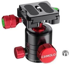 CAMOLO 360-Degree Rotation Double Panoramic Ballhead Tripod Head with Quick Release Plate with Arca for Tripod Camera Gopro CAMOLO 360-Degree Rotation Double Panoramic Ballhead Tripod Head with Quick Release Plate with Arca for Tripod Camera Gopro