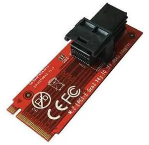 IOCrest M2(PCIe Gen x4) to SFF-8643 Adapter Connector Connection NVMe U.2 (SFF-8639) SSD Gen3/4 UEFI WIN10 IOCrest M2(PCIe Gen x4) to SFF-8643 Adapter Connector Connection NVMe U.2 (SFF-8639) SSD Gen3/4 UEFI WIN10