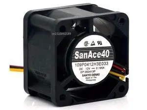Envío Gratis 109P0412H3E033 cc 12V 0.195A 40x40x28mm Servidor de 3 cables ventilador enfriador Envío Gratis 109P0412H3E033 cc 12V 0.195A 40x40x28mm Servidor de 3 cables ventilador enfriador