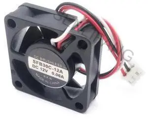Nuevo para SEPA SFB30C-12A DC 12V 0.06A 30x30x12mm 3 cables ventilador refrigerador del servidor Nuevo para SEPA SFB30C-12A DC 12V 0.06A 30x30x12mm 3 cables ventilador refrigerador del servidor