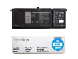 GreenTech H5CKD Replacement Battery for Dell Latitude 3410 3510 Vostro 5301 5401 5402 Inspiron 5301 5401 5408 5409 15V 53WHr 4 Cell TXD03 Non-OEM GreenTech H5CKD Replacement Battery for Dell Latitude 3410 3510 Vostro 5301 5401 5402 Inspiron 5301 5401 5408 5409 15V 53WHr 4 Cell TXD03 Non-OEM