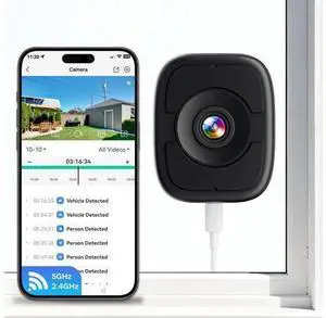 5MP 3K Magnetic Window Camera, Indoor Safeview Camera with Night Vision Full Color, WiFi6 Window Camera for Home Security, AI Human Vehicle Detection, 2.4/5GHz WiFi, 24/7 Recording, 2 Way Talk 5MP 3K Magnetic Window Camera, Indoor Safeview Camera with Night Vision Full Color, WiFi6 Window Camera for Home Security, AI Human Vehicle Detection, 2.4/5GHz WiFi, 24/7 Recording, 2 Way Talk