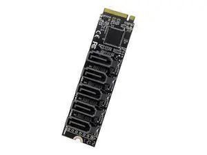 6Gbps 5 Ports Adapter Extension Card JMB585 2280 NGFF NVME M-Key PCI Express to SATA 3.0 Converter Hard Drive 6Gbps 5 Ports Adapter Extension Card JMB585 2280 NGFF NVME M-Key PCI Express to SATA 3.0 Converter Hard Drive