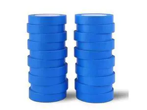 Blue Painters Tape 1 Inch Bulk - Paint Tape 20 Rolls X 1 Inch X 55 Yards For Walls Painting Packing Automotive Home Easy To Use Blue Painters Tape 1 Inch Bulk - Paint Tape 20 Rolls X 1 Inch X 55 Yards For Walls Painting Packing Automotive Home Easy To Use