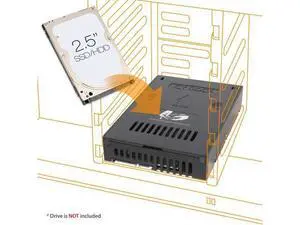 ICY DOCK 2.5 inch to 3.5 inch SATA HDD & SSD Mounting Kit for Internal 3.5" Drive Bay with Removable Cover | EZConvert Lite MB882SP-1S-2B ICY DOCK 2.5 inch to 3.5 inch SATA HDD & SSD Mounting Kit for Internal 3.5" Drive Bay with Removable Cover | EZConvert Lite MB882SP-1S-2B